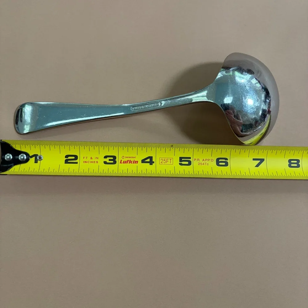 Gorham Colonial Tipt Glossy Stainless Hostess Serving Set Forks Ladle Spoon 5pc